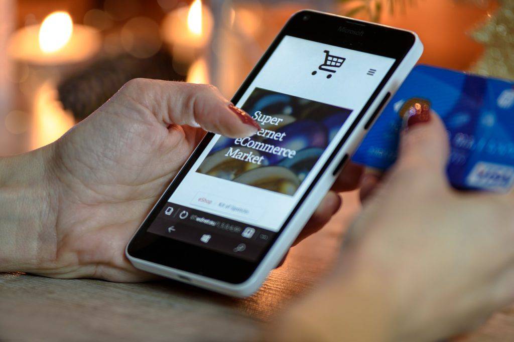 image of a mobile shopping app
