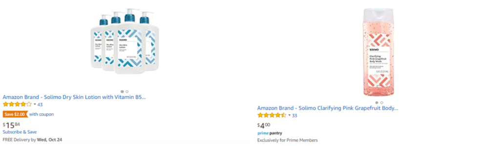 personal care products amazon solimo brand