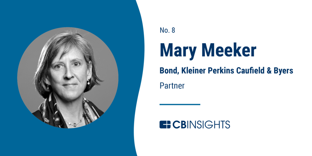 Top Venture Capitalists Mary Meeker Bond Kleiner Perkins Caufield & Byers 