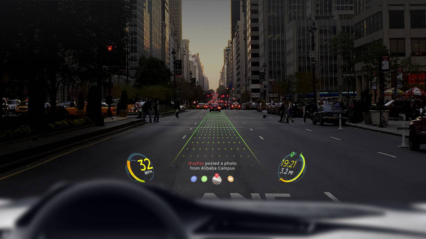 Head-up Display for cars : solution to limit driver distraction