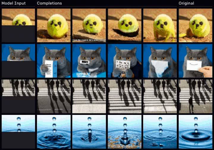 OpenAI’s GPT-2 model can be used to automatically complete images