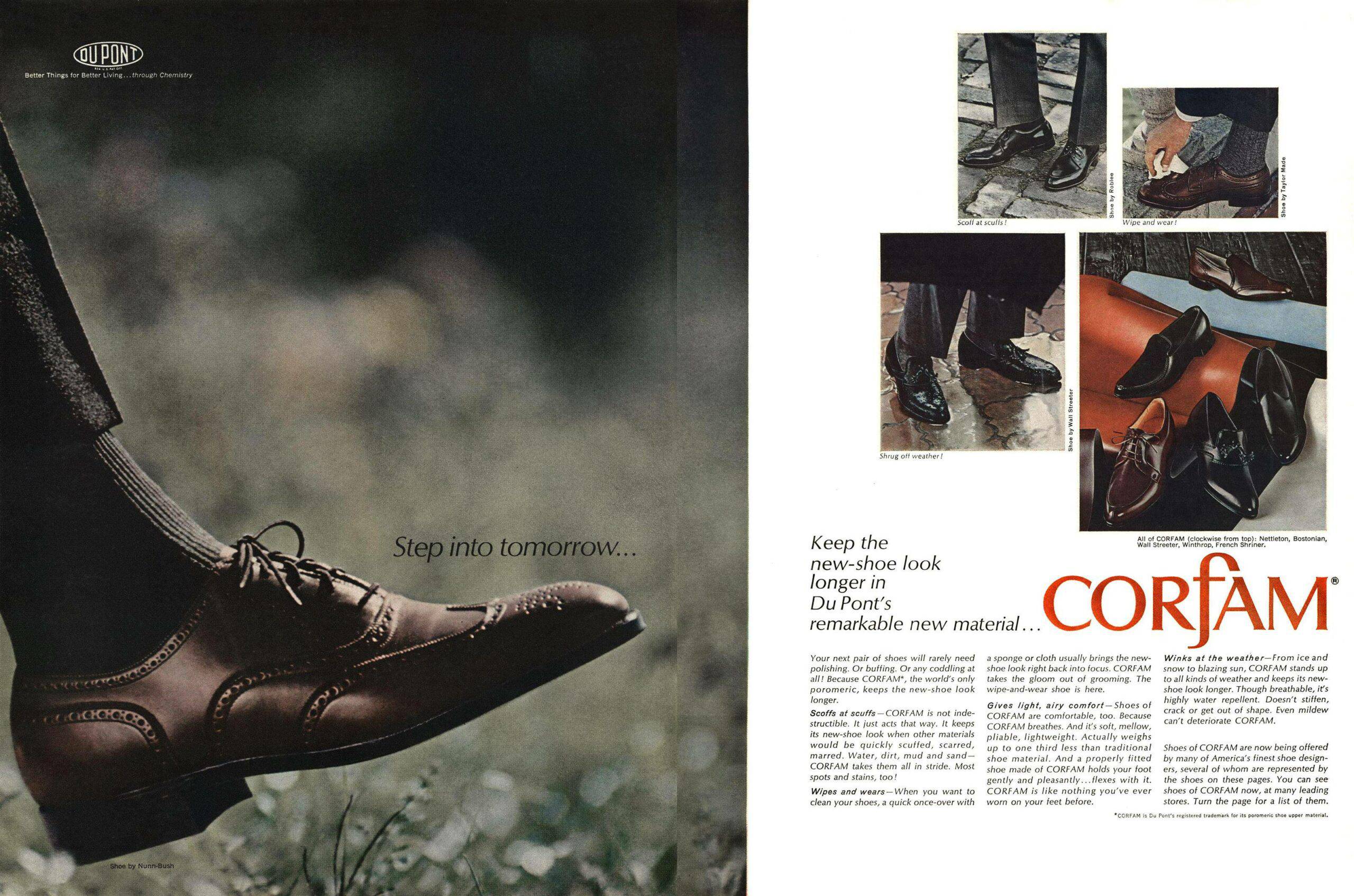 DuPont's Corfam leather alternative