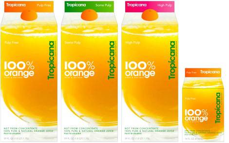 PepsiCo's Tropicana new packaging design