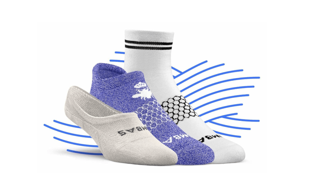 Bombas socks are designed with antimicrobial and moisture-wicking properties