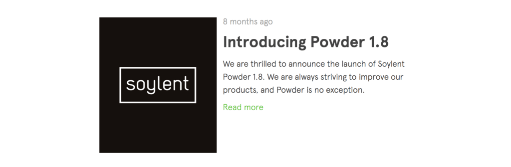 Soylent Powder 1.8上市公告