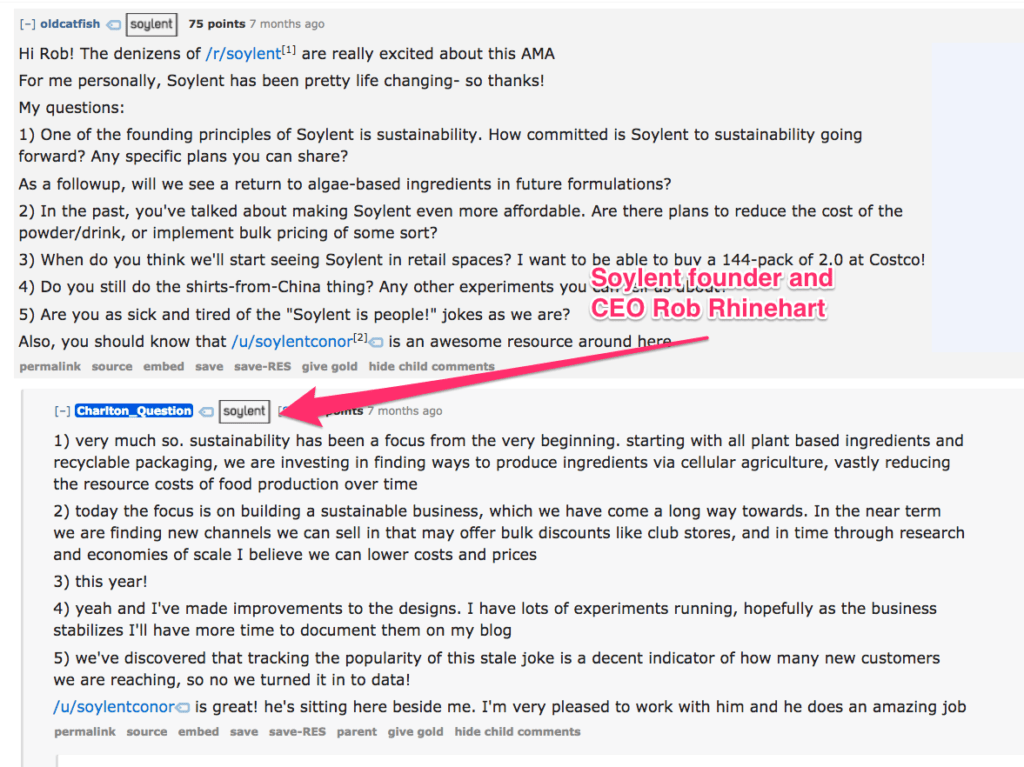 Soylent的創始人兼首席執行官Rob Rhinehart在reddit的一個分組中回答問題