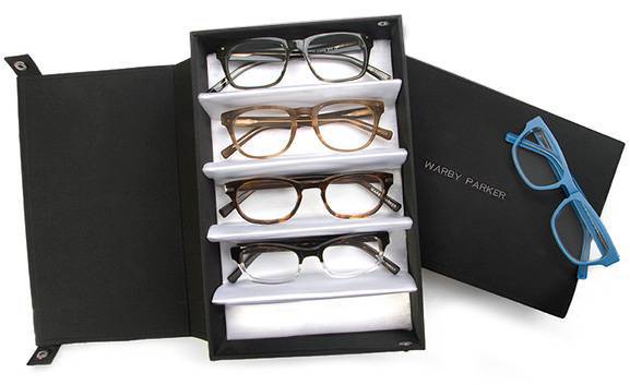 Warby Parker glasses try-on at home set