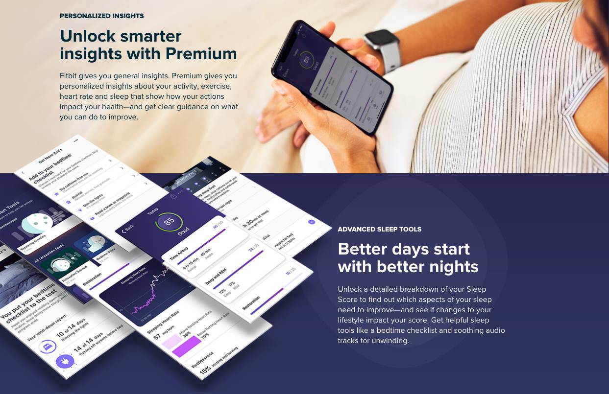 Personalized insights with Fitbit's Premium subscription