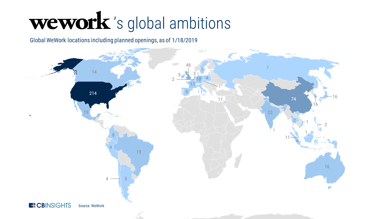 WeWork's global ambitions