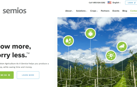 Semios, Provider Of An IoT Network Of Sensors For Agricultural Crop Management, Raises $100M In Private Equity Funding
