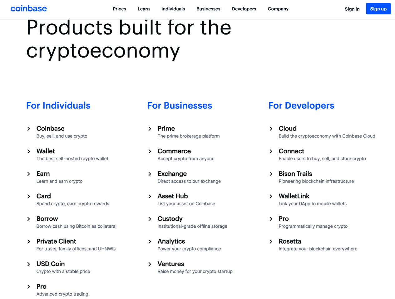 coinbase list of crypto