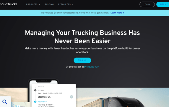 CloudTrucks, A Maker Of Software For Improving Trucking Company Operations, Raises From Flexport, Tiger Global, And Menlo Ventures At An $850M Valuation