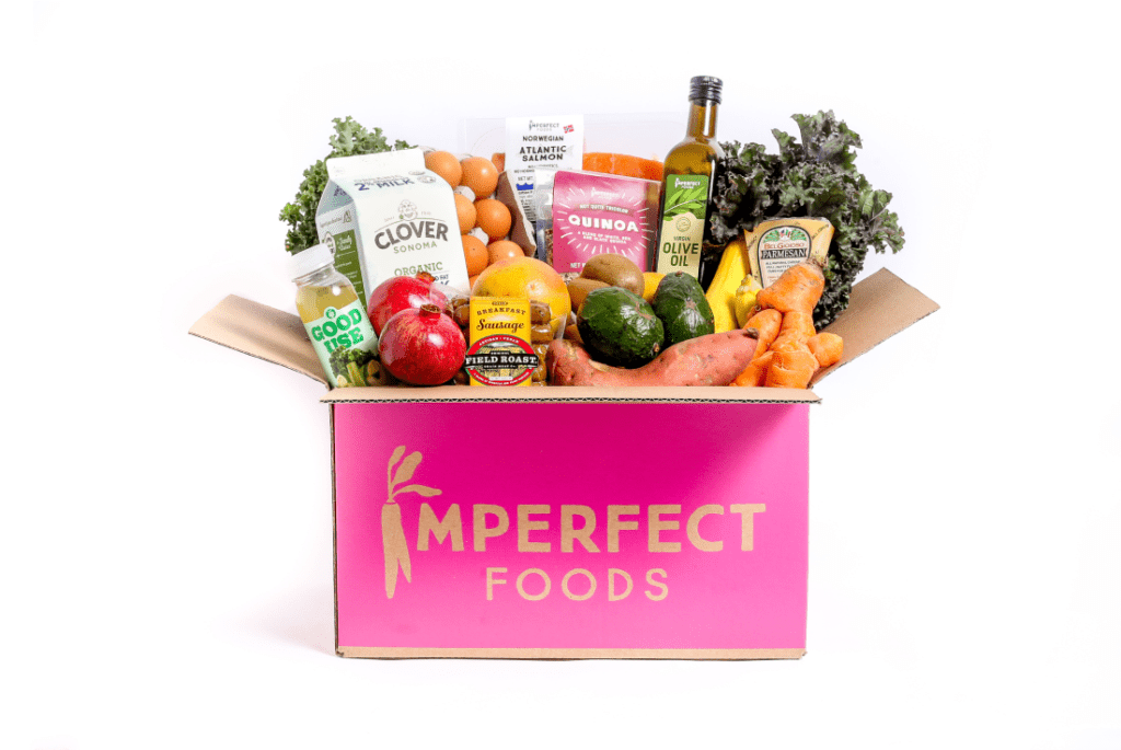An Imperfect Foods delivery box