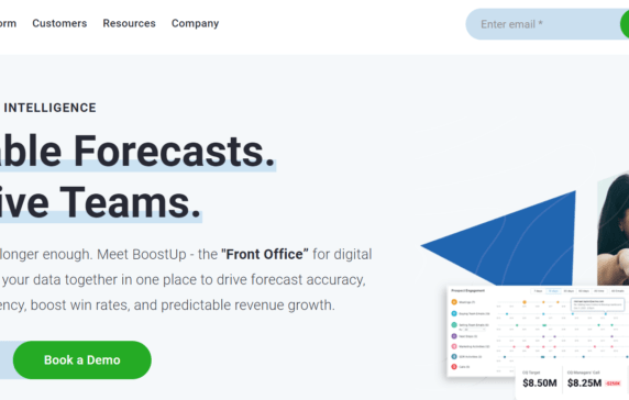 Revenue operations software BoostUp raises $28.5M. BoostUp competitors in the revenue intelligence market include Aviso, Clari, and IntroHive.