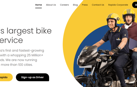 Rapido, an India-based bike taxi marketplace, raises from Swiggy at an $830M valuation. Rapido competitors include Baxi, Bounce, Bikxie, RentOnGo, and ONN Bikes.