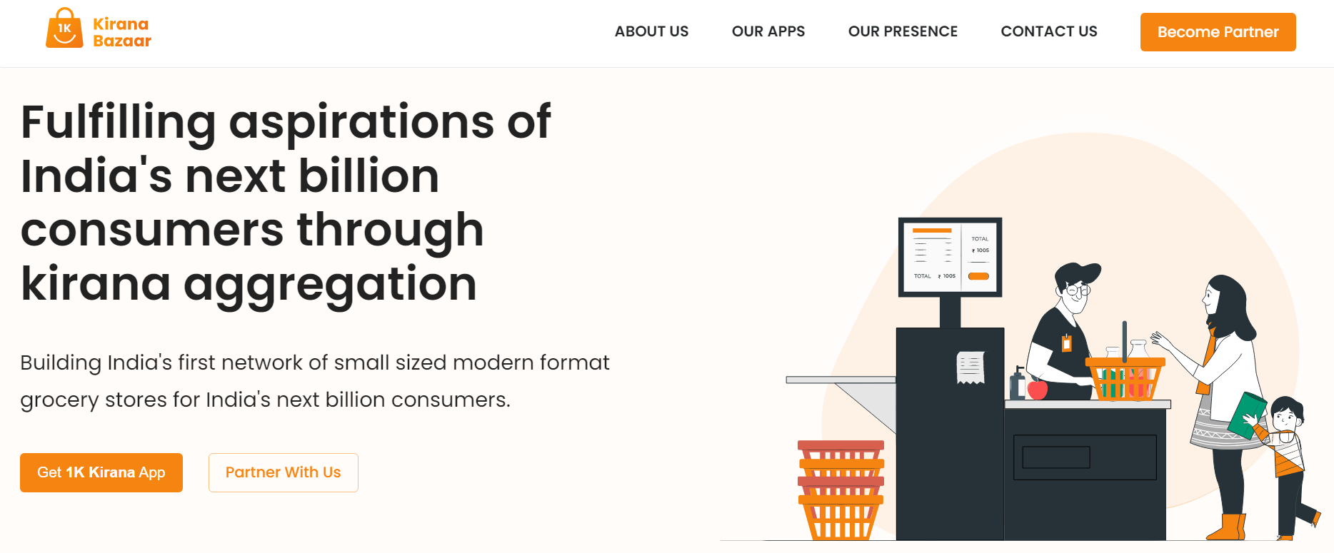 1K Kirana, a hyperlocal shopping platform that aggregates kirana stores