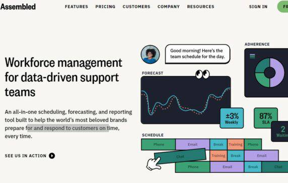 Assembled, a workforce management tool for customer support teams, raises $51M from investors including NEA and Emergence Capital. Assembled competitors are Calabrio, Playvox, Teleopti, Tymeshift, and When I Work.
