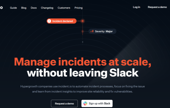 Slack-based incident response and management software incident.io raises $29M from investors including Index Ventures. incident.io competitors are BreachQuest, FireHydrant, Jeli.io, Rootly, and Shoreline.