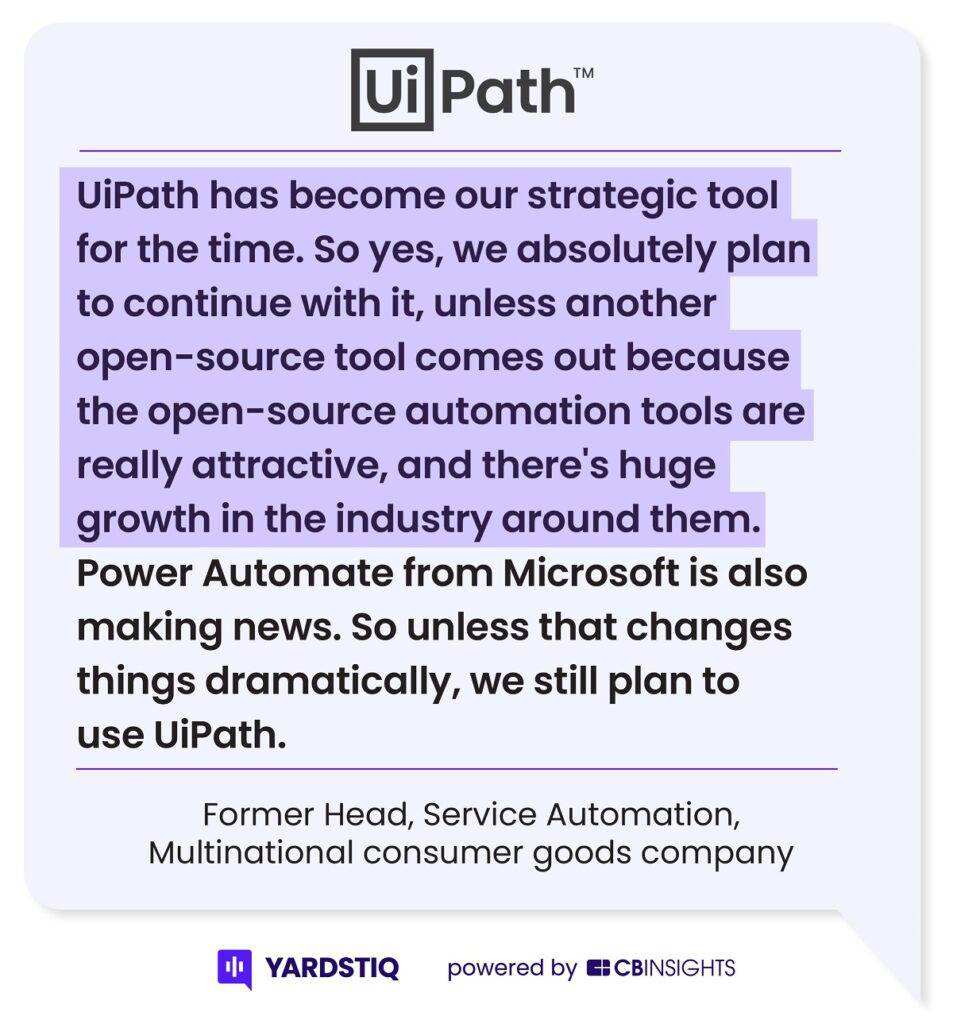 UiPath vs. Microsoft competitors