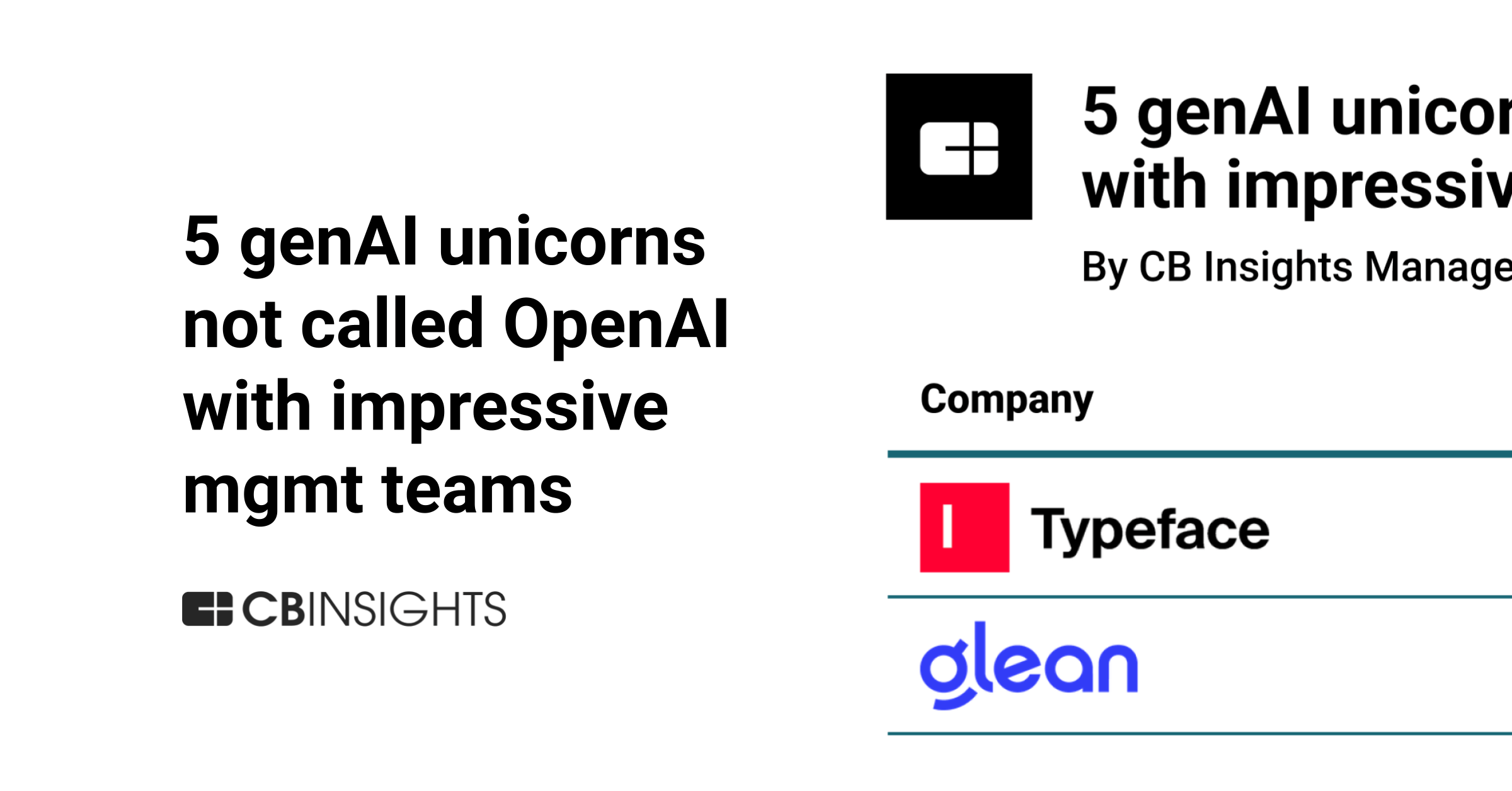 5 generative AI unicorns not called OpenAI with impressive management ...